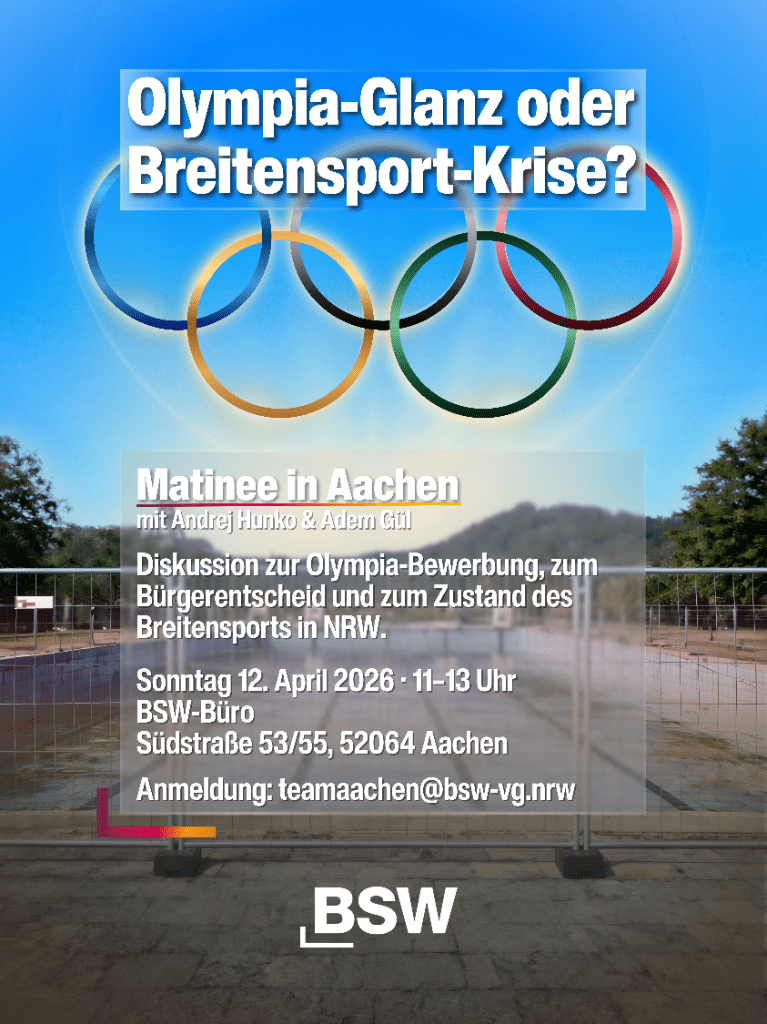 Matinee in Aachen, Diskussion zur Olympia-Bewerbung