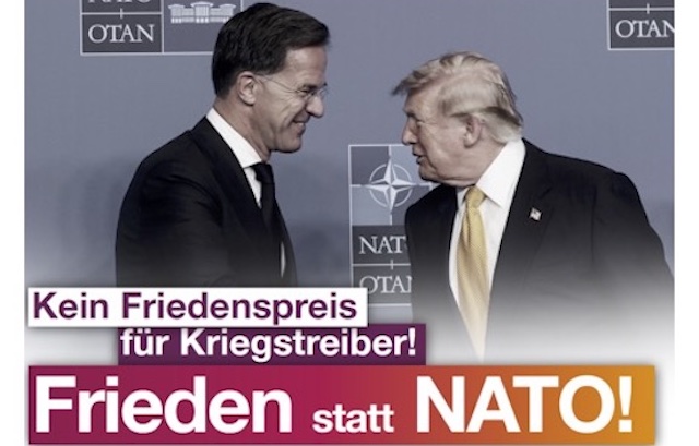Verleihung des Westfälischen Friedenspreises an die NATO